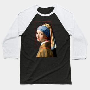 Vermeer Girl With Pearl Earring Fibonacci Sequence Baseball T-Shirt